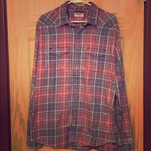 Express snap button down shirt size L